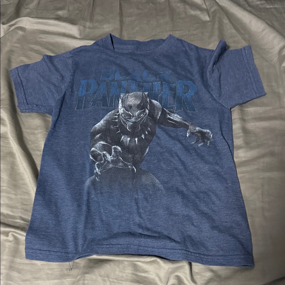 Marvel Blue Black Panther Kids Tee